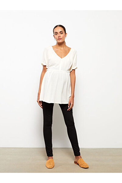 LC Waikiki Plain Gabardine Maternity Trousers with Abdominal Panel