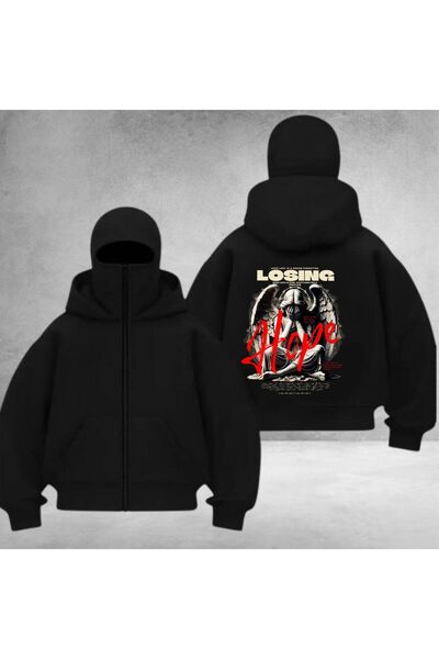 Weekeep Унисекс кардиган с печат на гърба