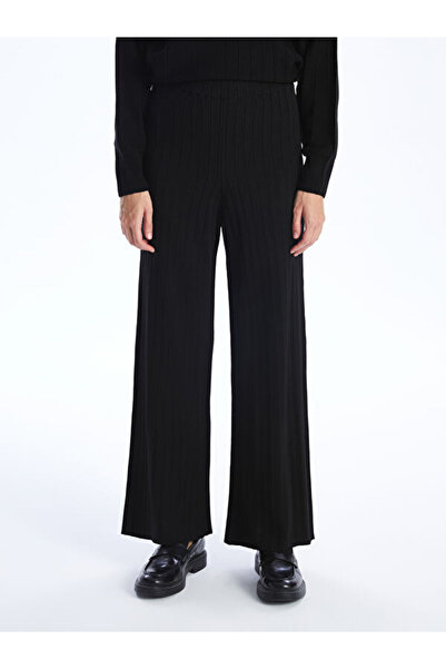 LC Waikiki Striped Women's Knitwear Trousers with Elastic Waist