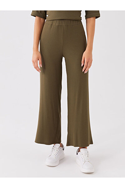 LC Waikiki Standard Fit Women's Trousers with Elastic Waist