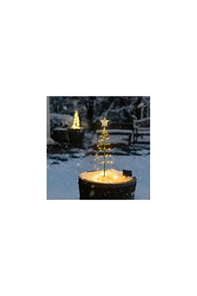 Aca Decorațiune solară pentru brad de Crăciun cu stea, 85 cm, alb cald