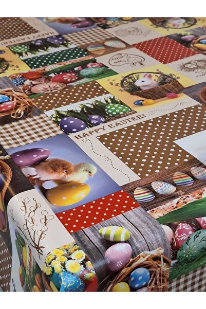 Başak Ev Tekstili New Year Patterned Fiber Pvc Tablecloth – Erasable and Waterproof Oilcloth