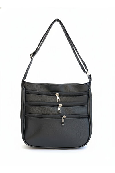 MAMIN Women's Shoulder Bag with Three Zippers