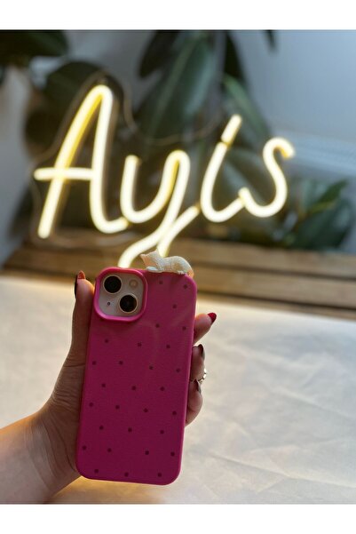 TELEFONAKSESUARI İphone 13/14 Uyumlu Puantiyeli Kedi Figürlü Kılıf