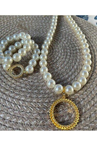 şinda takı YENİİ! TAM ALTIN ÇERÇEVE İNCİ BİLEKLİK VE ÇEYREK ALTIN ÇERÇEVE İNC...