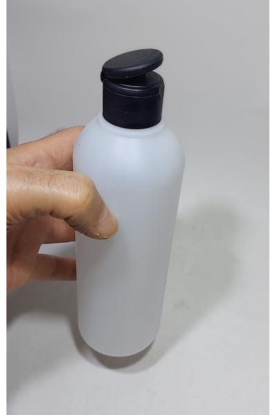 dercam 1000 cc Düz Model plastik Şişe siyah şampuan Kapaklı-1 lt Boş plastik genel şampuan Şişesi( 1 Adet)