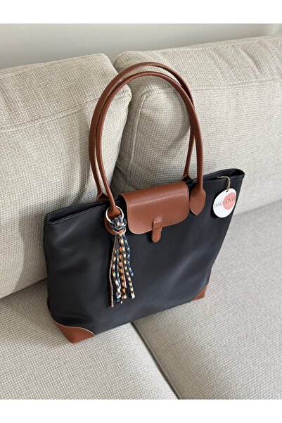 BAGLOVİS Charm Detailled Large Size Tote Bag En40 Boy30