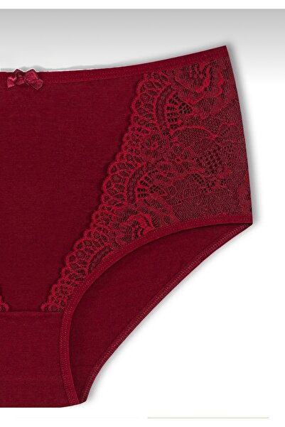 YOYYO Chiloți din bumbac pentru femei Battal Lenjerie de corp cu detalii din dantelă