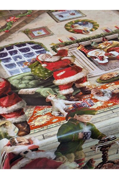 Başak Ev Tekstili Fiber PVC Oilcloth - Patterned Removable Tablecloth