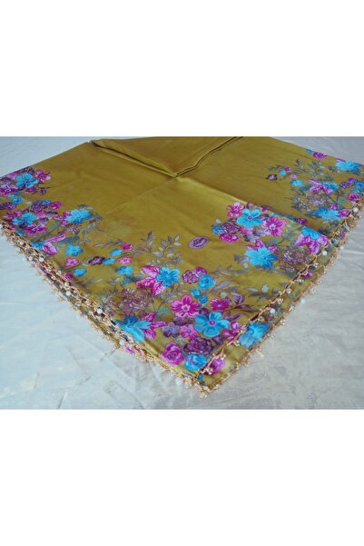 hoaryage Handmade Edge Pearl Sand Beaded Writing Doily Yemeni Dowry Gift