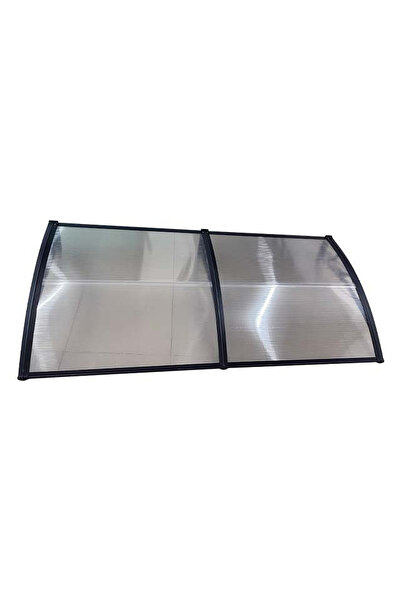 MAPROFI Door canopy 300x60cm awning shelter roof black-transparent
