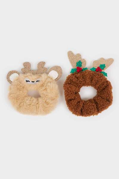 DeFacto مشبك مطاطي مكون من قطعتين بطابع العام الجديد للسيدات F7056AXNS