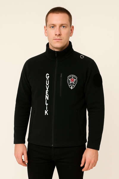 ARTHUR Kalın Kışlık Erkek Göğüsten Cepli Önden Yazılı Nakış İşlemeli Özel Güv...