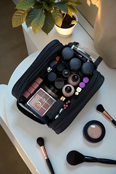 Kityuu Wingbag Large Makeup Bag with Brush Compartment |   Multi-Purpose Makeup Brush Organizer Cosmetic Bag