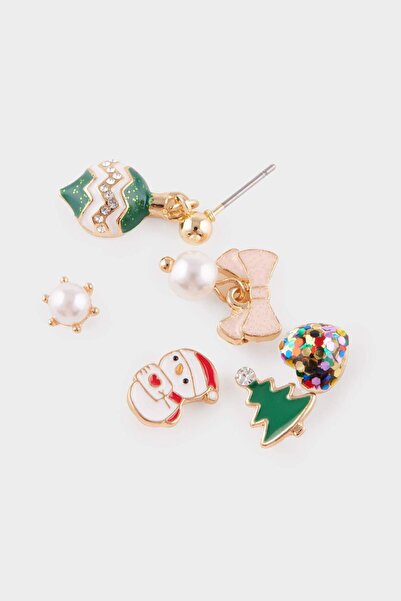 DeFacto New Year Themed Women's 6-Piece Earrings F7412Axns