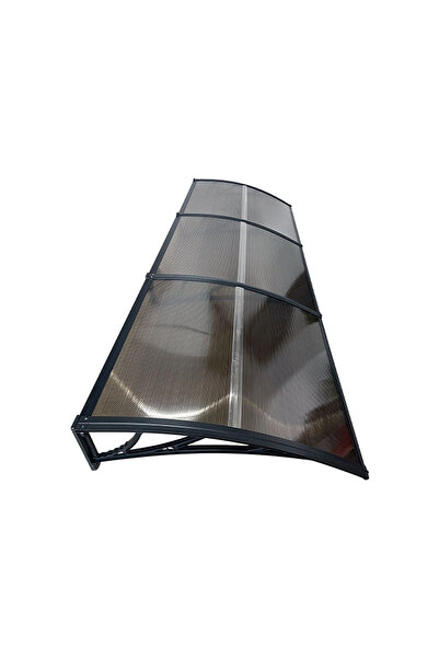 MAPROFI Door canopy 300x60cm awning shelter roof black-bronze