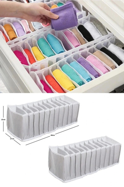 Generic Brand Accordion Drawer Organizer 10 Compartments Size m Socks Laundry...