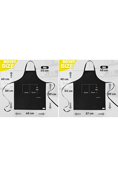 Lessa Home Mother Daughter Kitchen Apron Liquid Proof Chef Apron with Pockets Barista Kitchen Apron Red