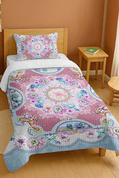 EVPANYA طقم بيكيه فردي بنمط ماندالا شتوي من القطن 100%