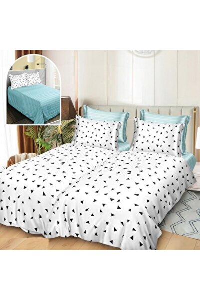 CumparaMisim Bed Linen, 7 Pieces, Superior Satin Cotton, with 2 Duvet Covers