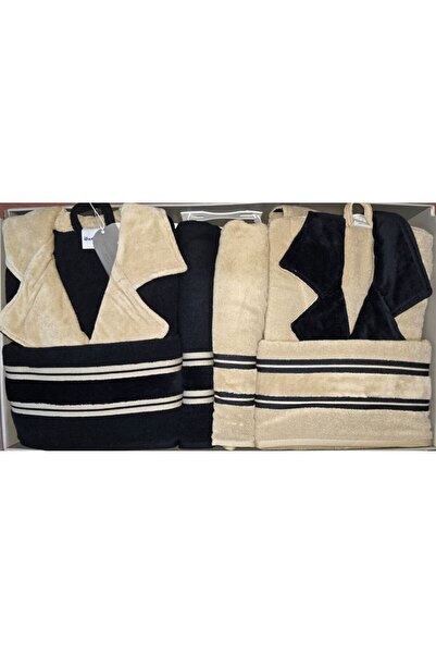 Özdilek مجموعة عائلية بسيطة باللونين الأسود والبيج