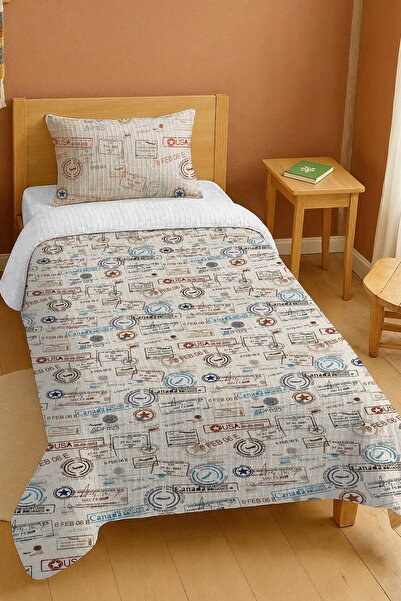 EVPANYA Σετ μονόκλινο πικέ με σχέδια από 100% βαμβάκι