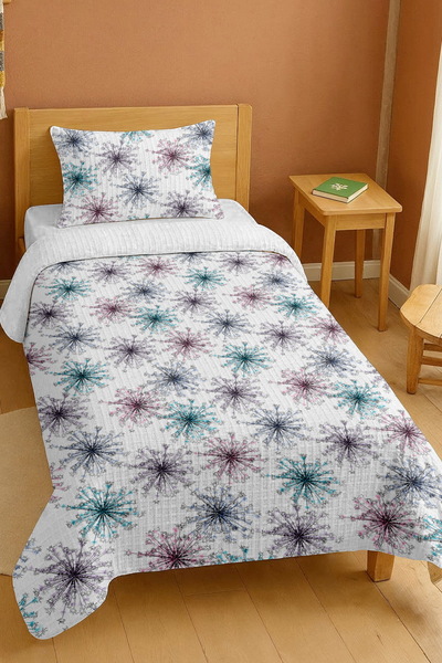 EVPANYA 100% Cotton Exploding Seeds Patterned Single Pike Set