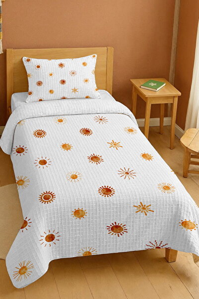 EVPANYA bumbac 100% Set de pătură pentru o persoană cu model Bohemian Suns