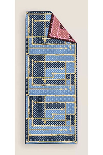 Shiva Scarfs Çift Taraflı Lx Desen Vual İpek Şal Silk Scarfs Shawl Hijab Fular