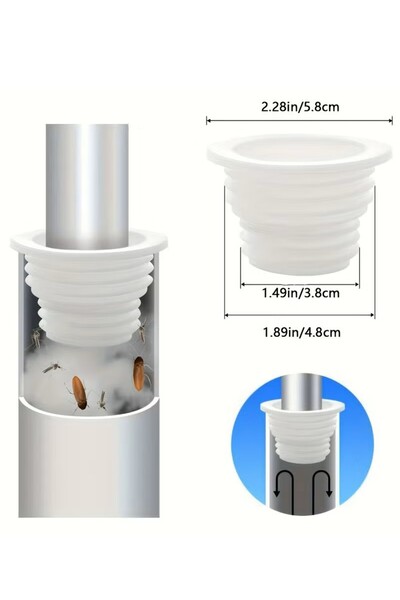 Generic 4Pcs Universal Silicone Drain Plug - Odor-Free, for Kitchen/Bathroom/Laundry