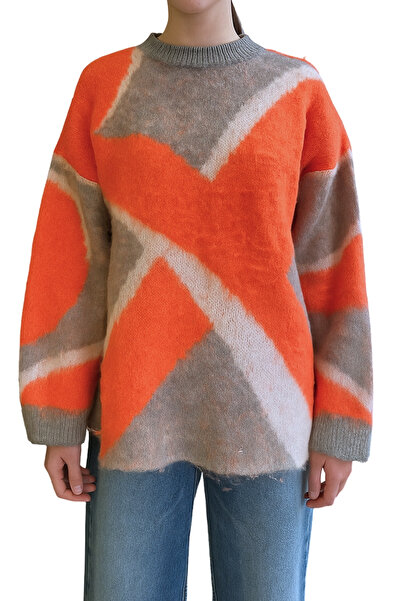 Qualia Butik Women's Bearded Neon Knitwear Sweater