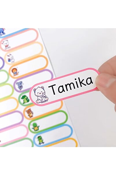 Generic 8 Sheets 240 Stickers Cute Kids' Name Labels - Waterproof Writable Self-Adhesive for Water Cups