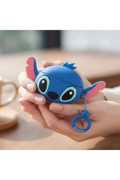 CaseOnn حافظة Apple AirPods الجيل الرابع/ANC مع شخصيات كرتونية باللون الأزرق