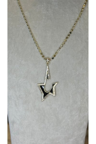 Bohemiart Jevelry Star Figure Black Detailed Vip Necklace