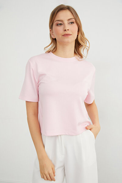 Fulla Moda Βασικό μπλουζάκι Modal με λαιμόκοψη