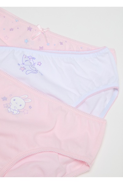 Ovs Girls' multipack set of multicolour cotton briefs in regular fit