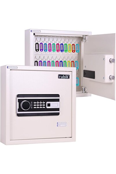 RUBIK خزانة تخزين المفاتيح الرقمية بسعة 36 مفتاحًا، خزنة إلكترونية مثبتة على ...