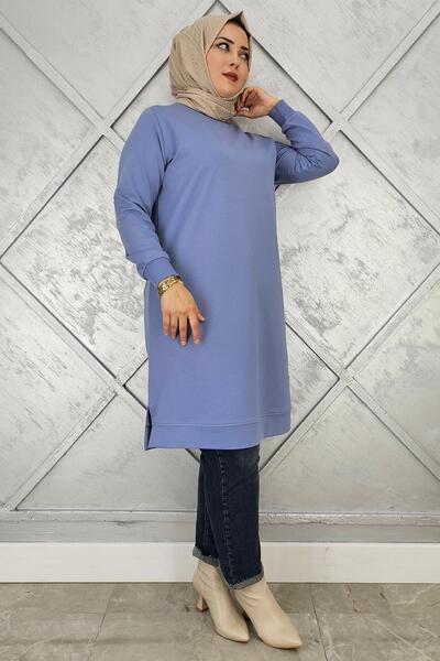 PYS KADIN ETİKET DETAYLI TAKMA KOL TESETTÜR TUNİK