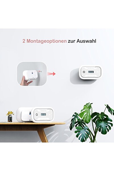 PUTOWUT Putogesafe Carbon Monoxide Detector 10-Year Battery with LCD & Peak Memory, EN50291, 2-Pack