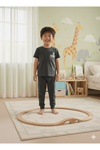 sleeproom Boy's Short-Sleeved Single Jersey Pajama Set