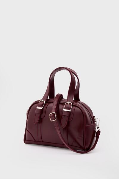 Shule Bags Peggy Oval Crossbody Bag Burgundy