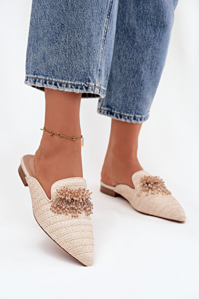 BOTO Women's slippers with decoration Beige Katrine 36