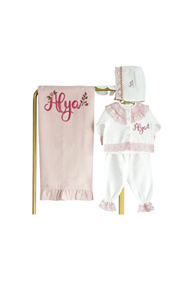 Mis Bebe Minik İnsanların Sarayı طقم من 5 قطع من قماش الموسلين بنقشة الورد جو...