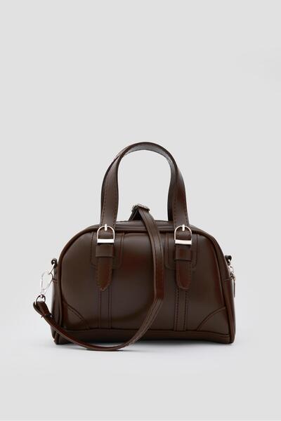 Shule Bags Peggy Oval Çapraz Çanta Kahve