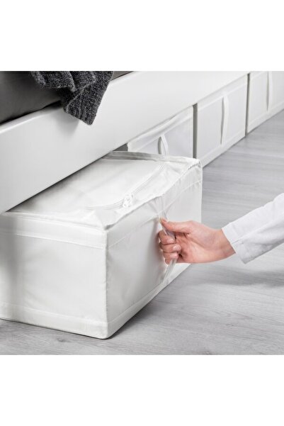 IKEA SKUBB Storage Case (White, 43x53x19 cm) – Foldable & Breathable Organizer for Clothes & Linens