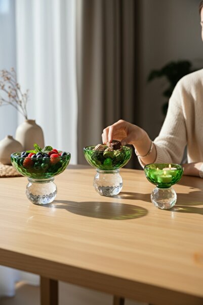 ROY KING KRİSTAL LOKUMLUK YEŞİL ORTA BOY