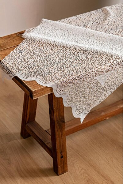 LUNETT HOME Ready to Use Ice Cracked Pattern Tulle Pattern Cream Color Sparse (1X2) Pleated Sewing Tulle Curtain