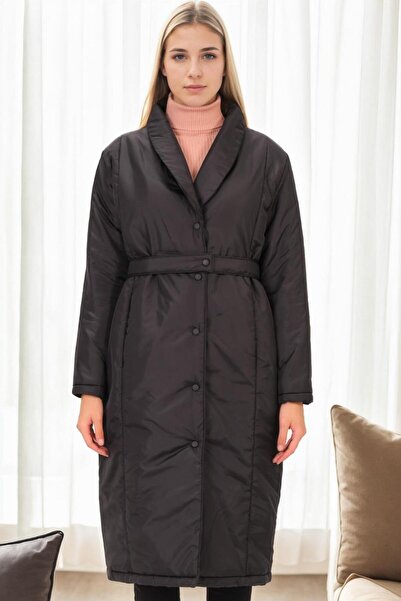 Dewberry Z6688 Coat-Black-1