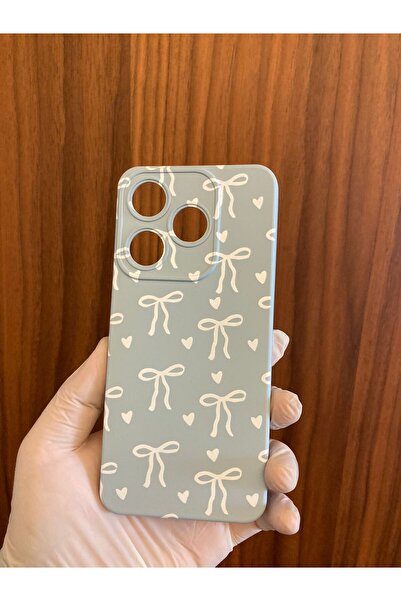 Newon Tecno Spark 10 Ribbon Bow Printed Inner Velvet Premium Silicone Phone Case (Ki5Q)