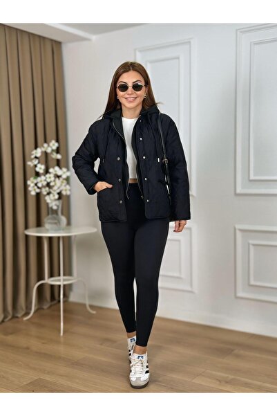 TLG GİYİM Women's Kapişon Garni Detailed Quilted Coat